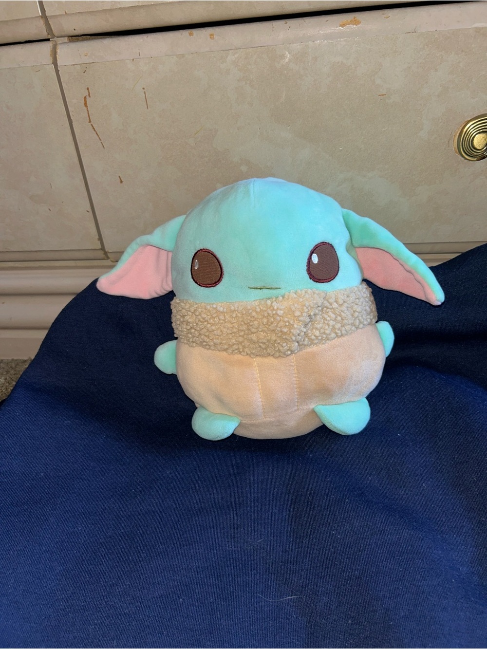 Star Wars Grogu Plush Toy Blue Green Pink with Cream Coat